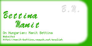 bettina manit business card